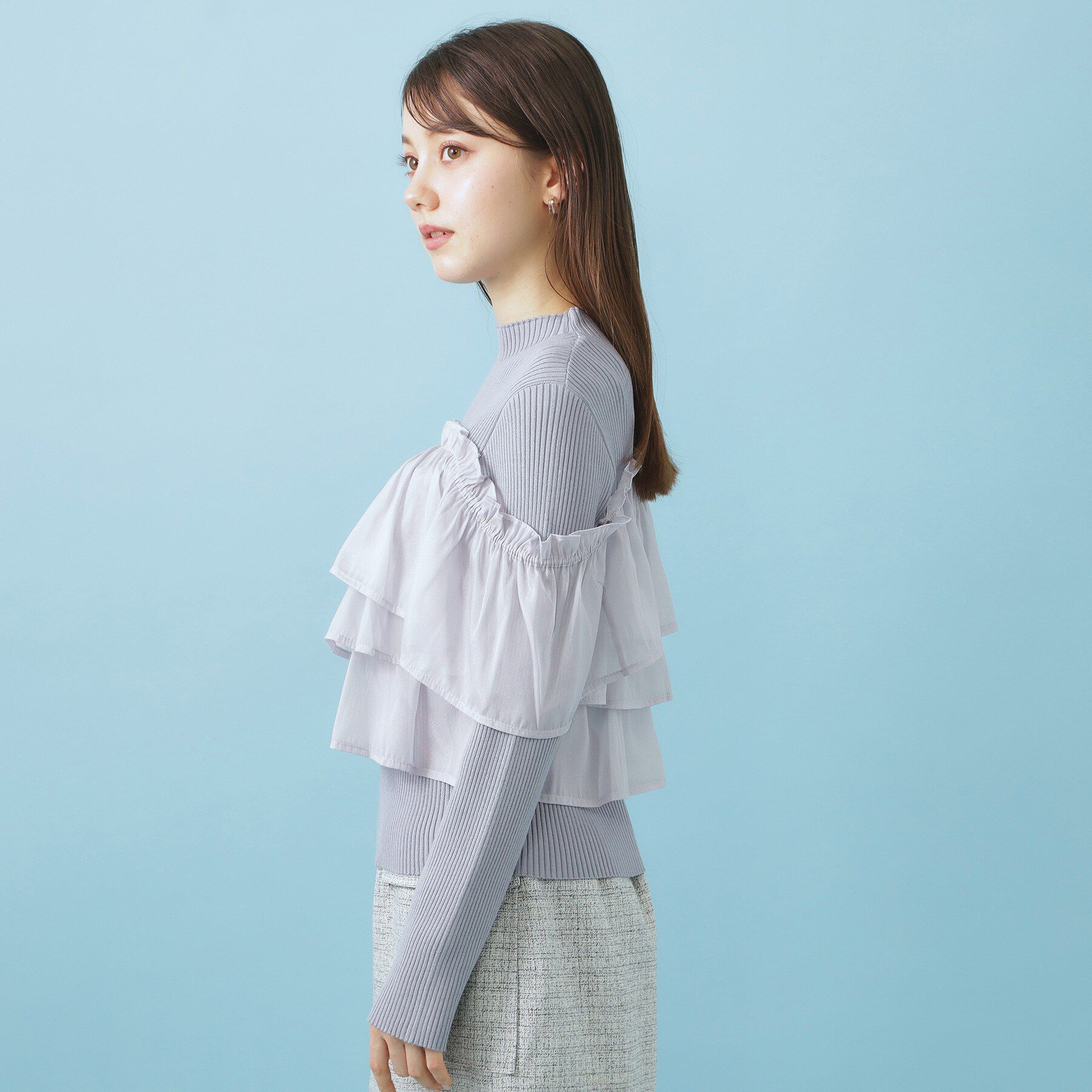 index「3wayフリルドッキングニット【洗濯機OK/坑ピル】」|ニット・セーター|