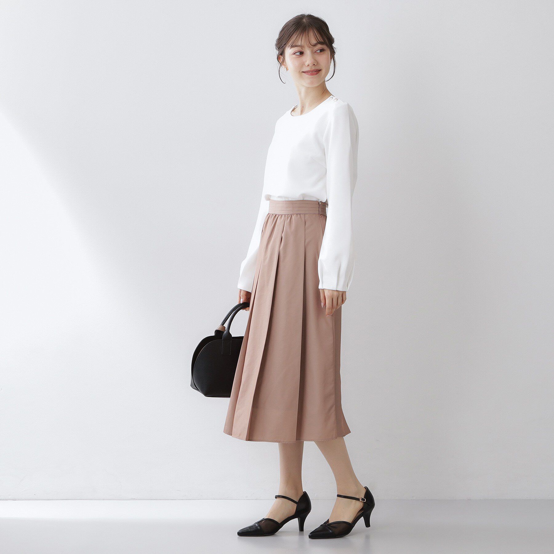 index「肩ボタンボートネックトップス【洗濯機OK】」|Tシャツ・カットソー|