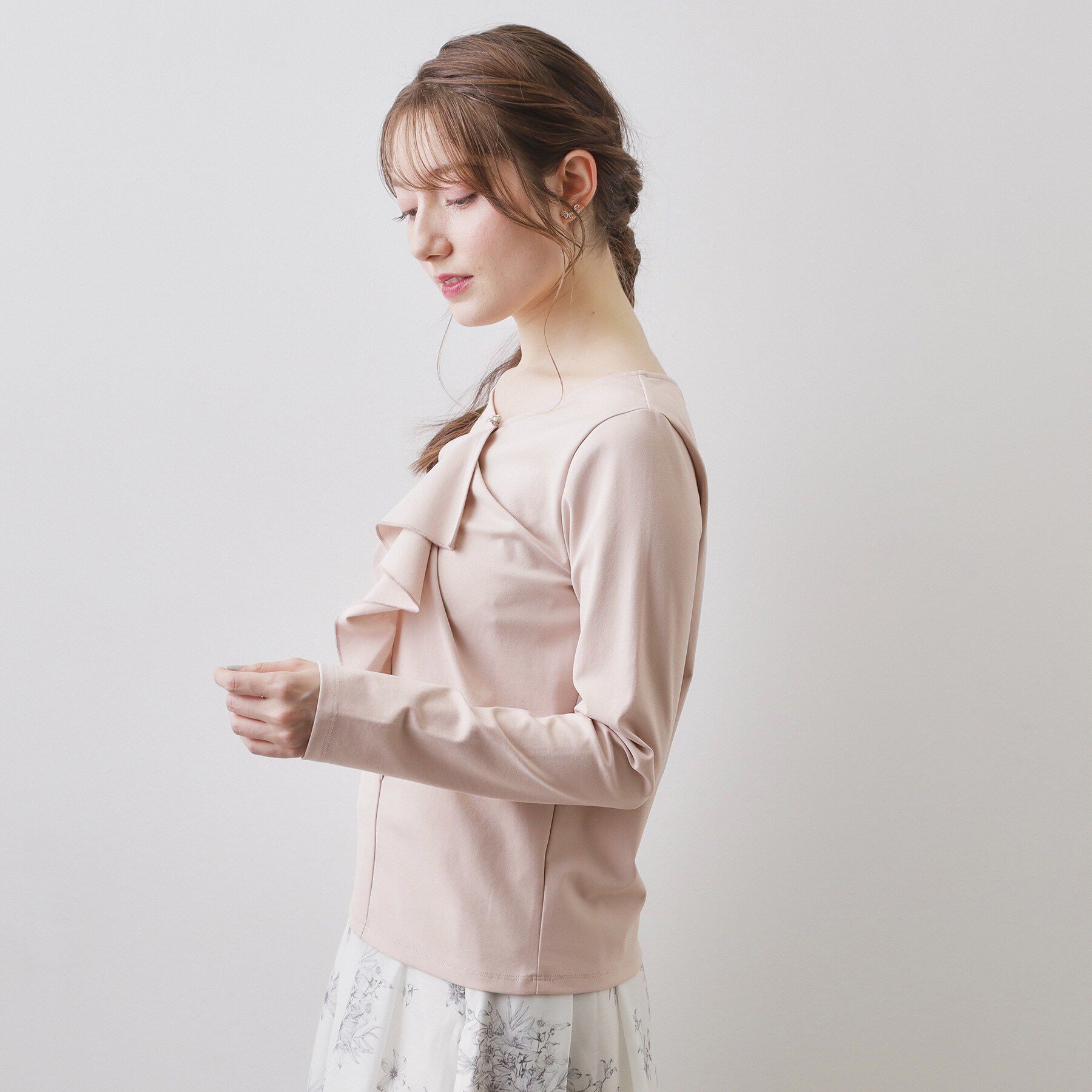 index「アシメラッフルフリルポンチトップス【洗濯機OK】」|Tシャツ・カットソー|