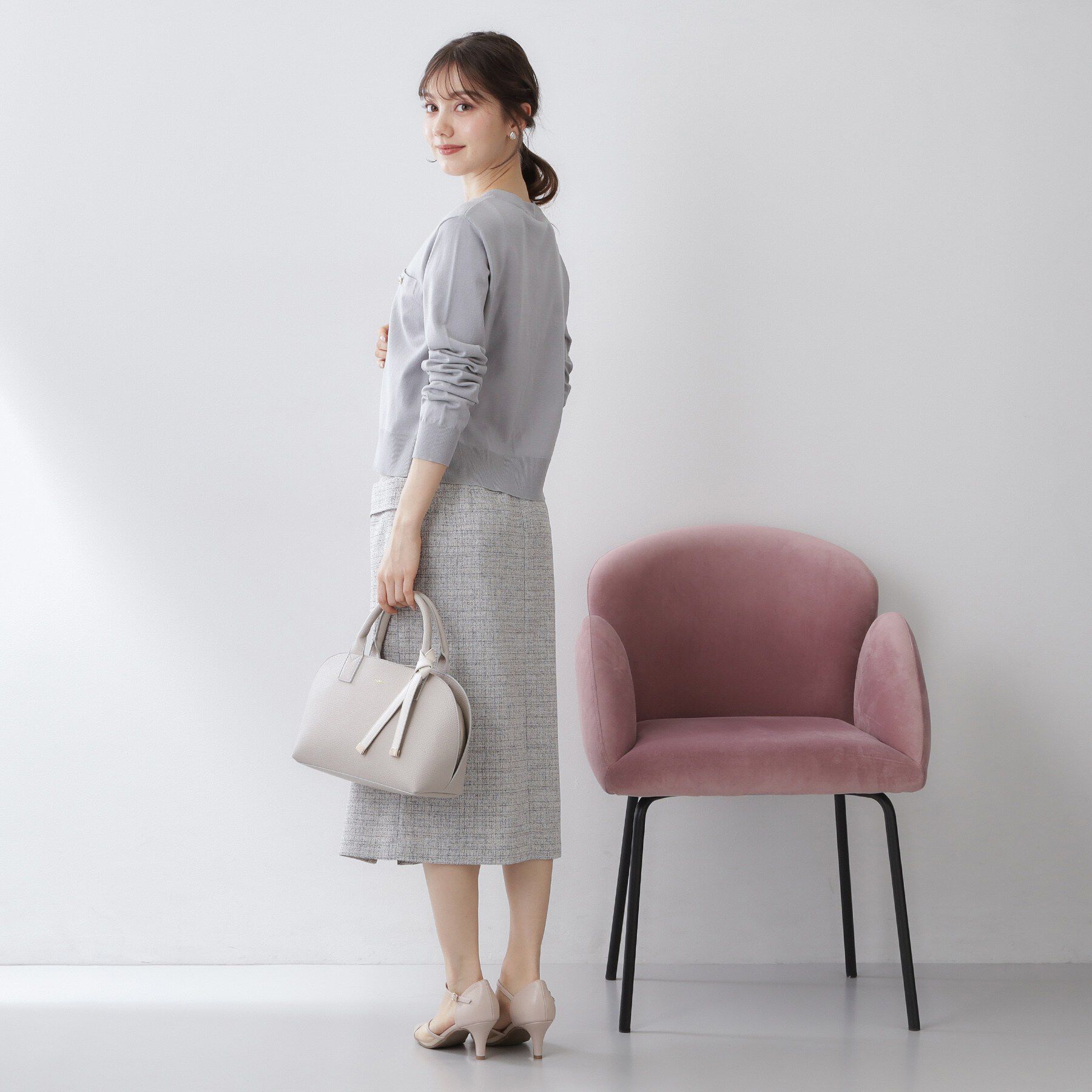 index「ボクシークルーネックカーディガン【洗濯機OK】《5col》」|カーディガン|