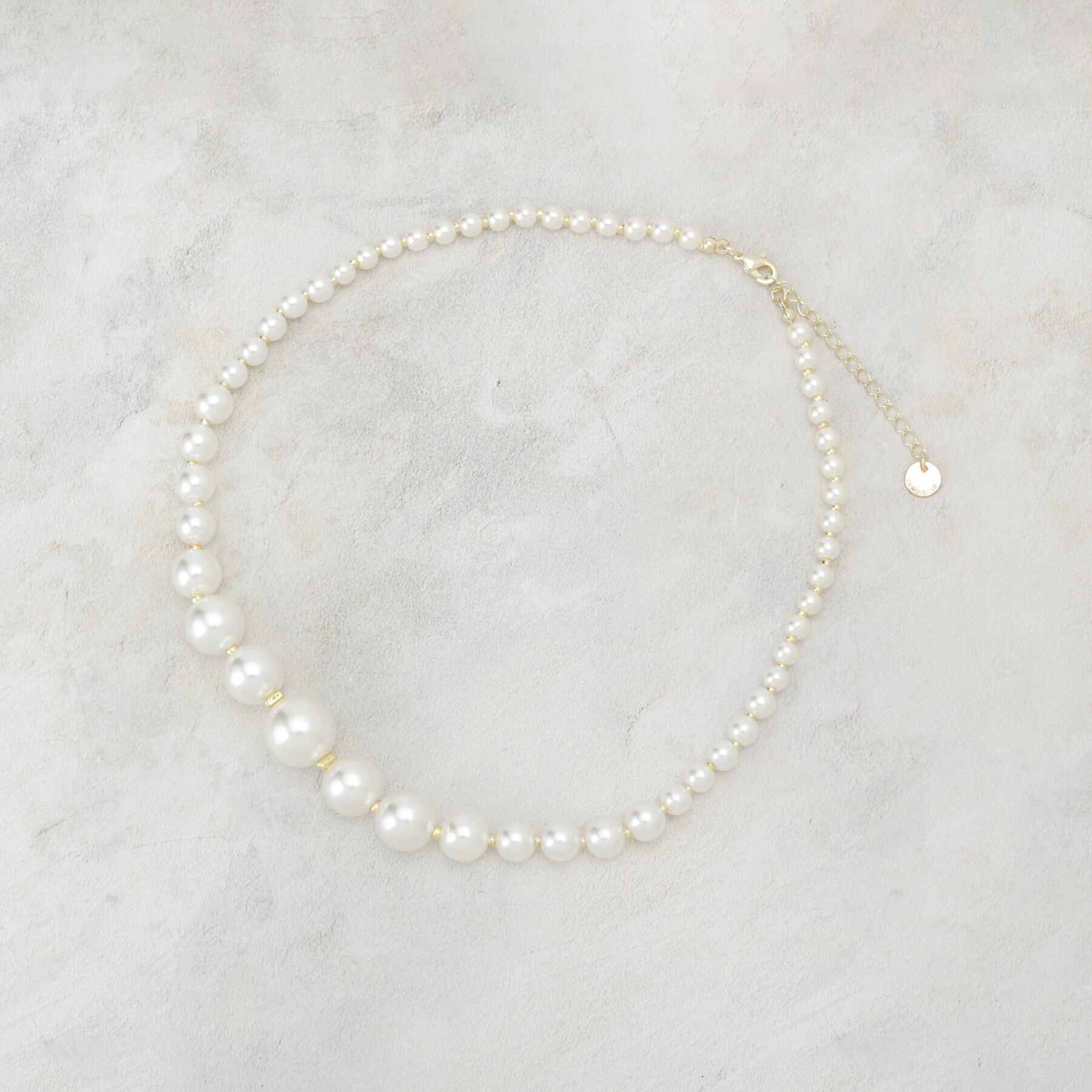 OPAQUE.CLIP「大小フェイクパールネックス」|ネックレス|オフホワイト(003