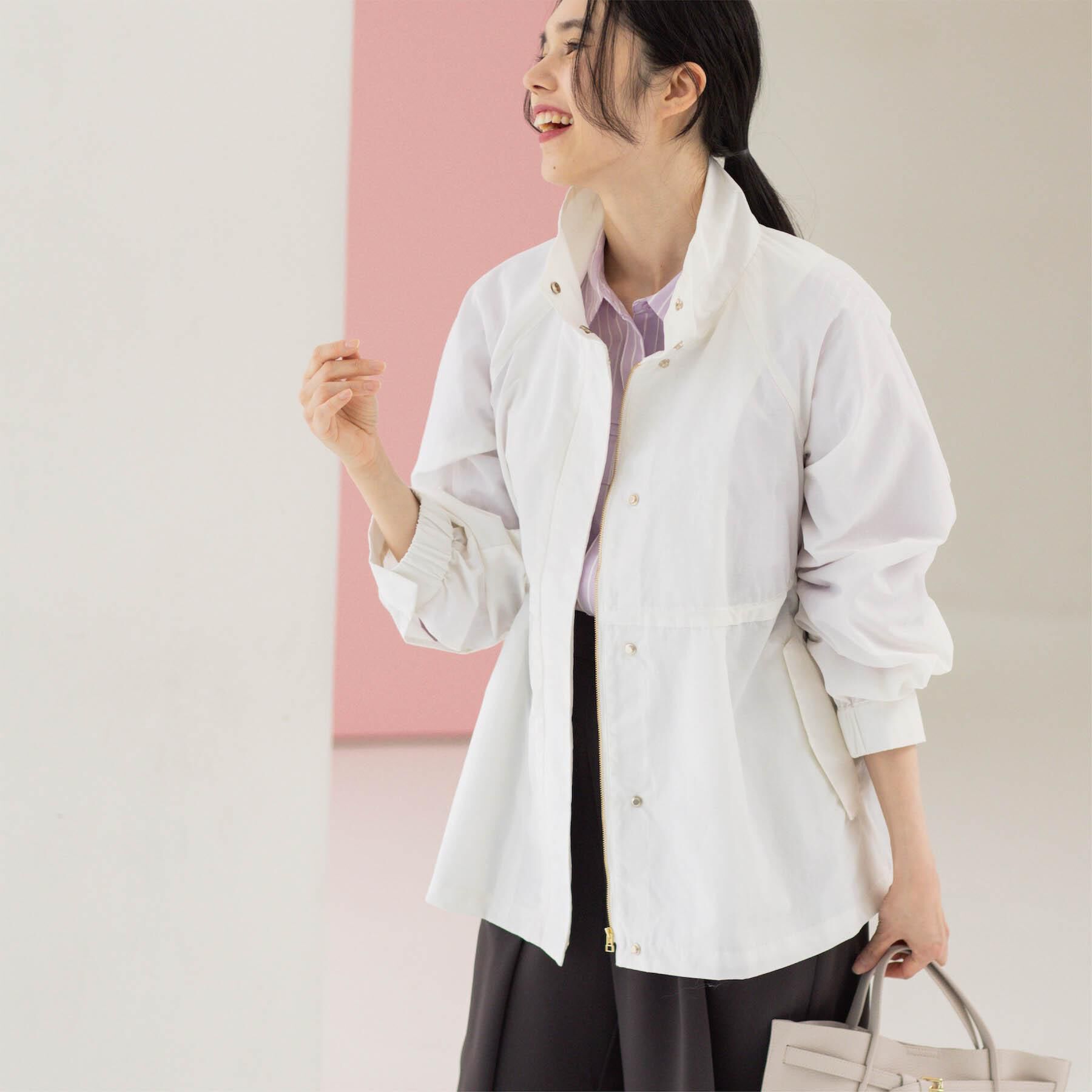 OPAQUE.CLIP「撥水スタンドZIPブルゾン【洗濯機OK/UVケア/花粉対応】」|ブルゾン・スタジャン|オフホワイト(003