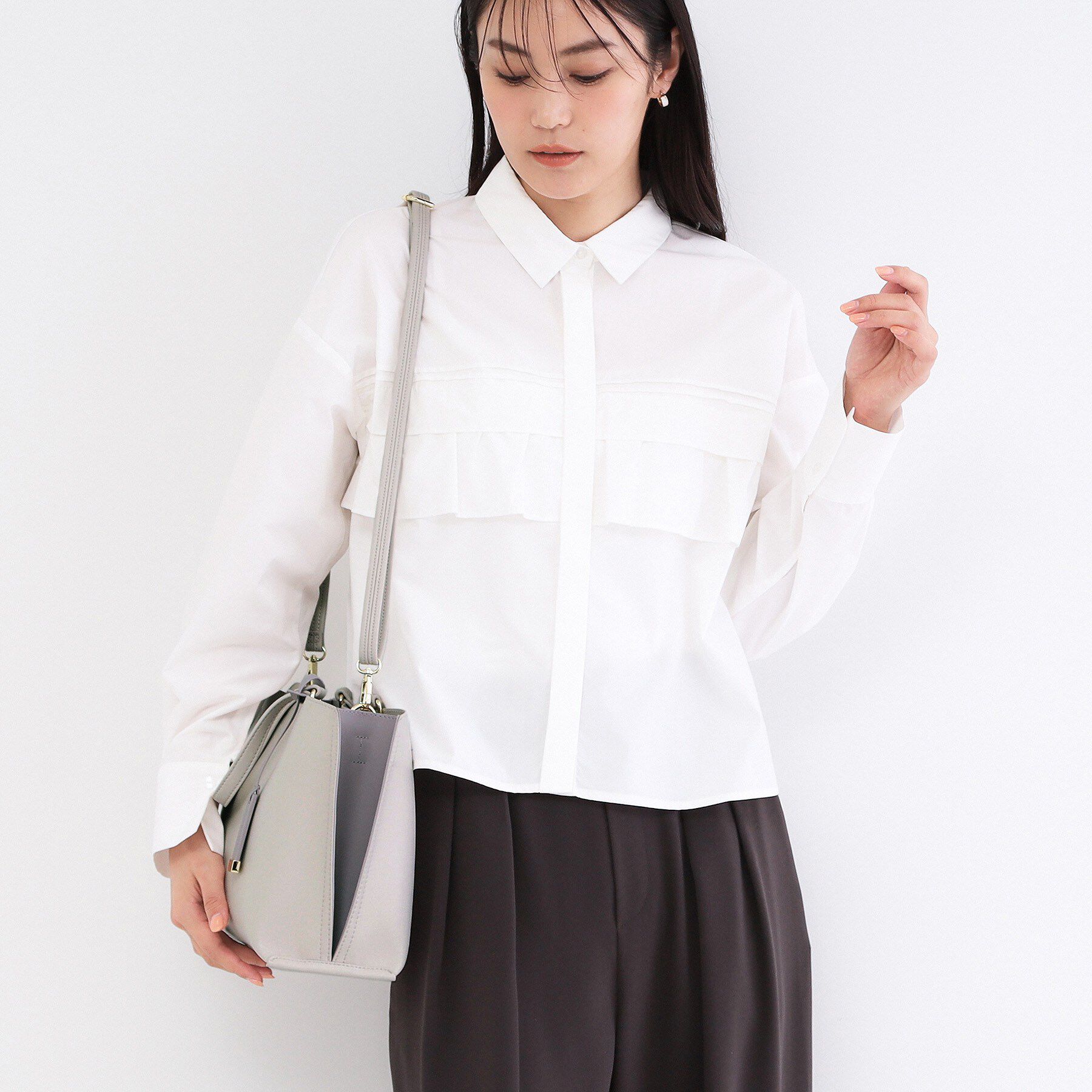 OPAQUE.CLIP「名品バイカラーミドルトート」|トートバッグ|