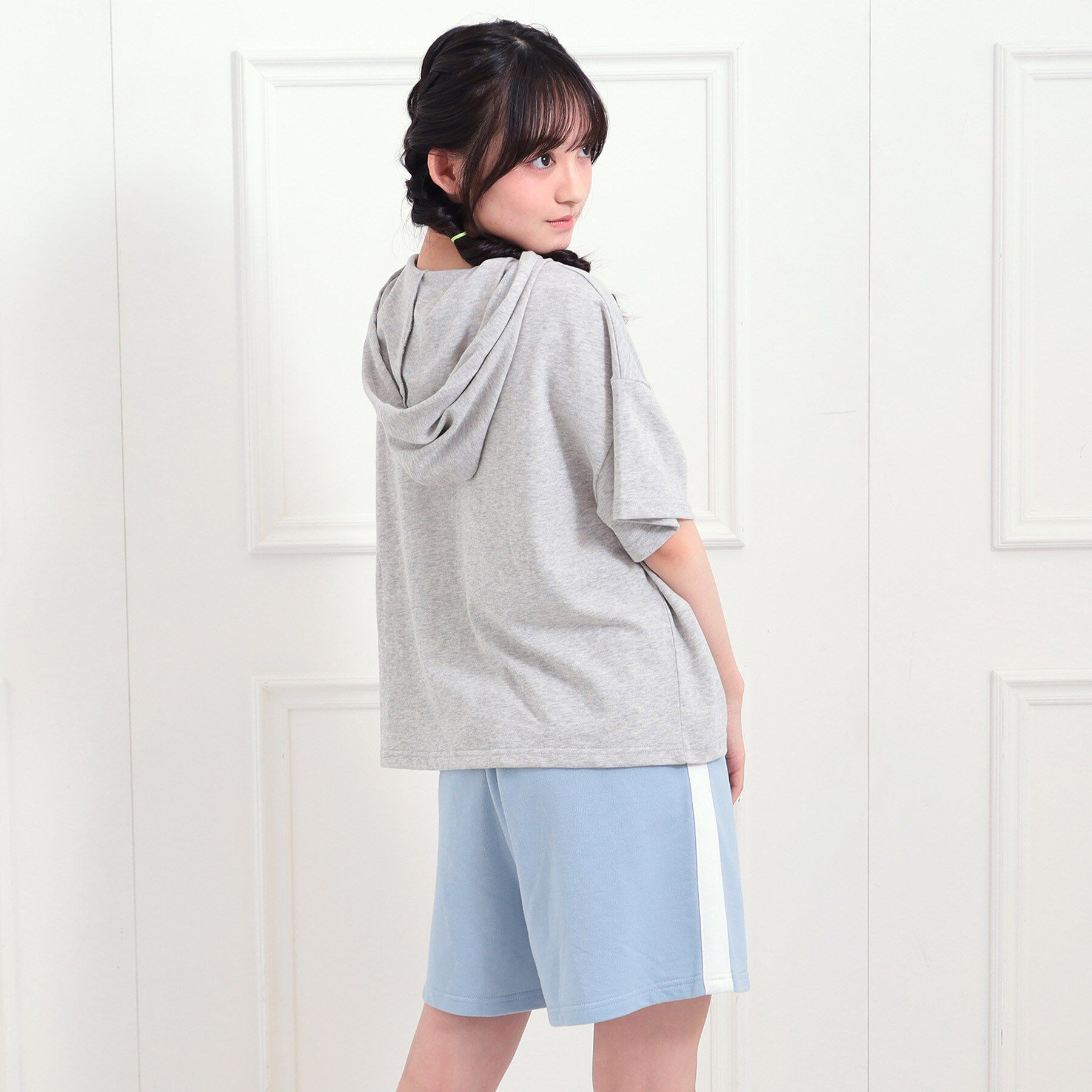 PINK-latte「【セットアップアイテム】半袖パーカ＋ハーフパンツセット」|その他|