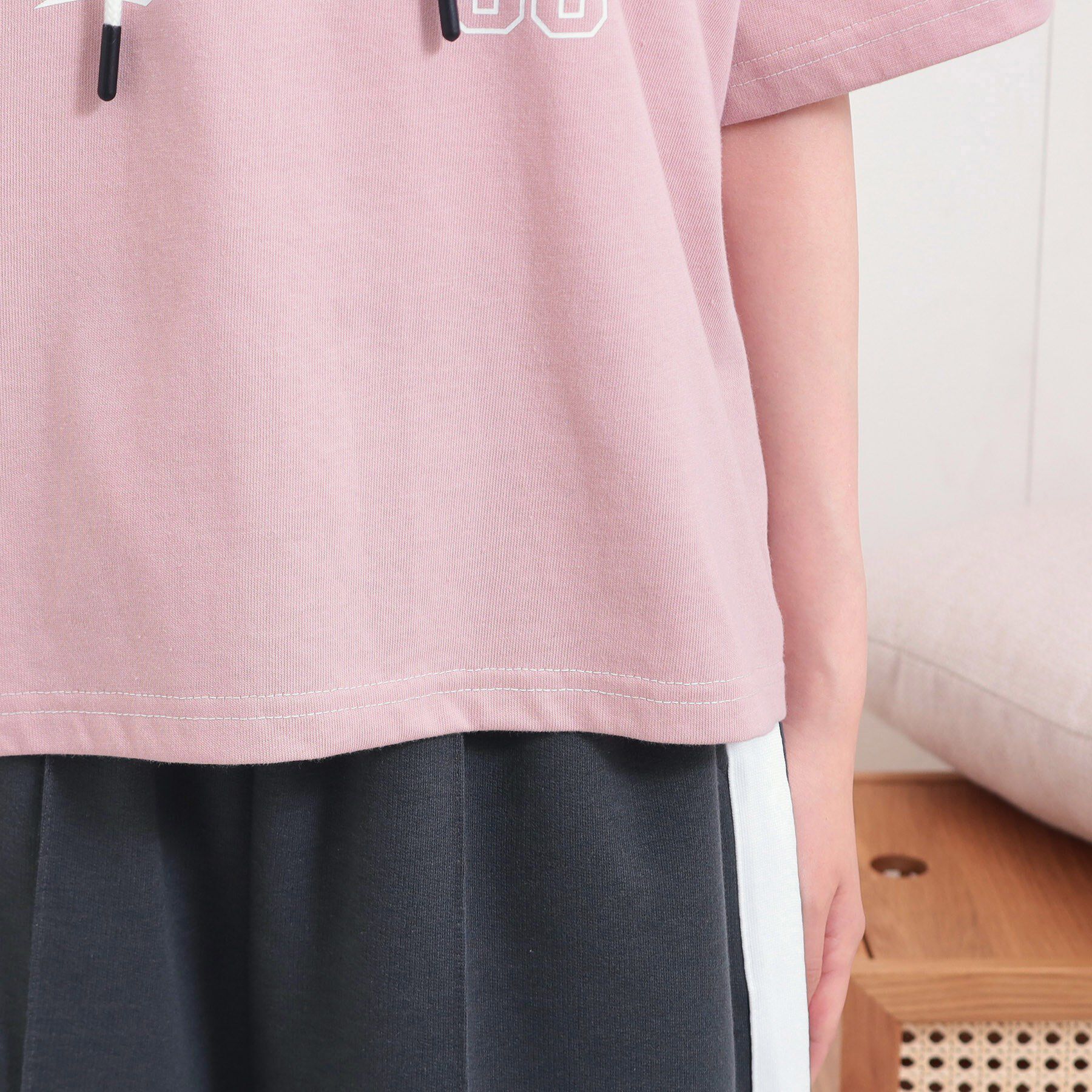 PINK-latte「【セットアップアイテム】半袖パーカ＋ハーフパンツセット」|その他|