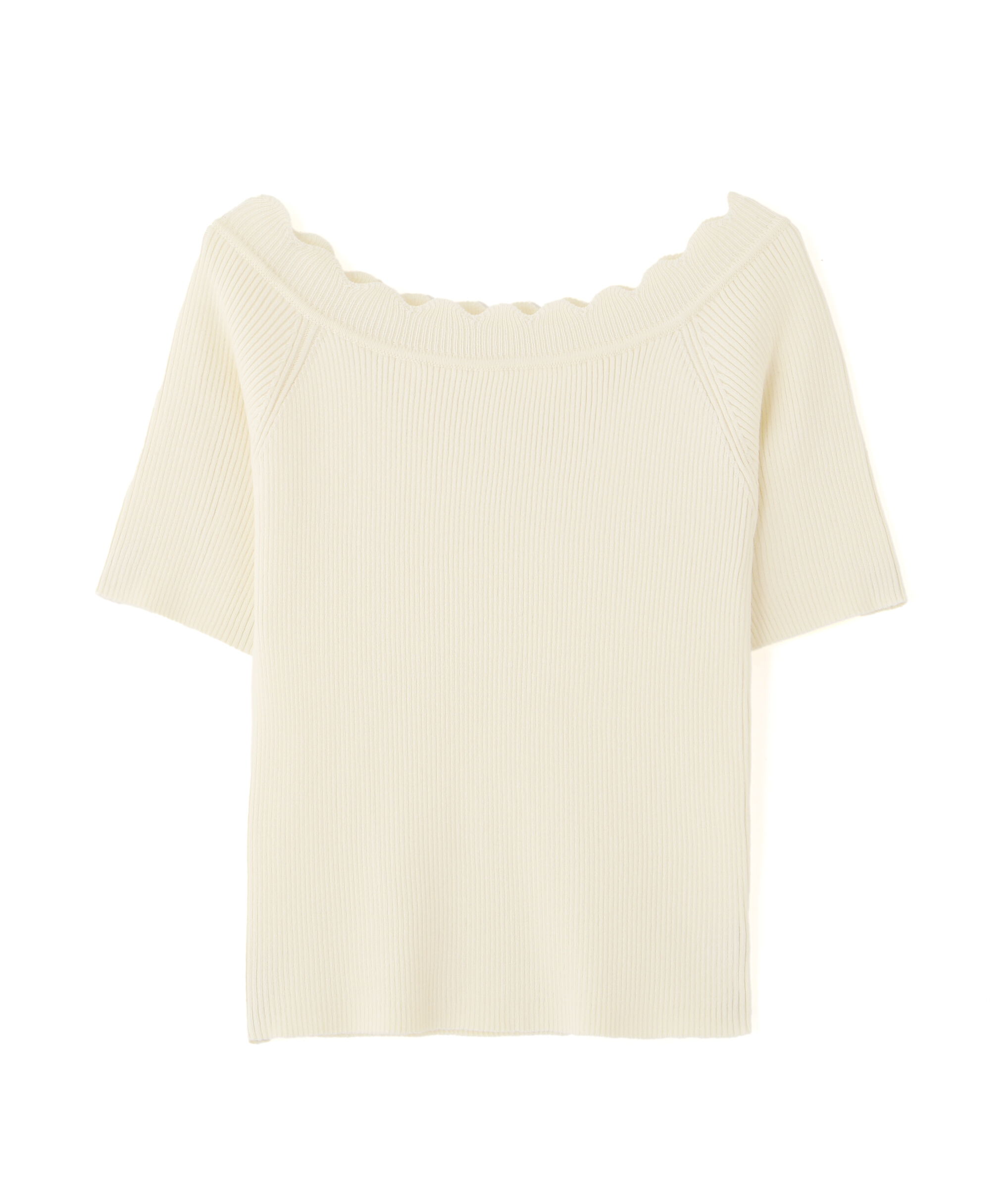  「２ＷＡＹオフショルスカラップニット」|ニット・セーター|