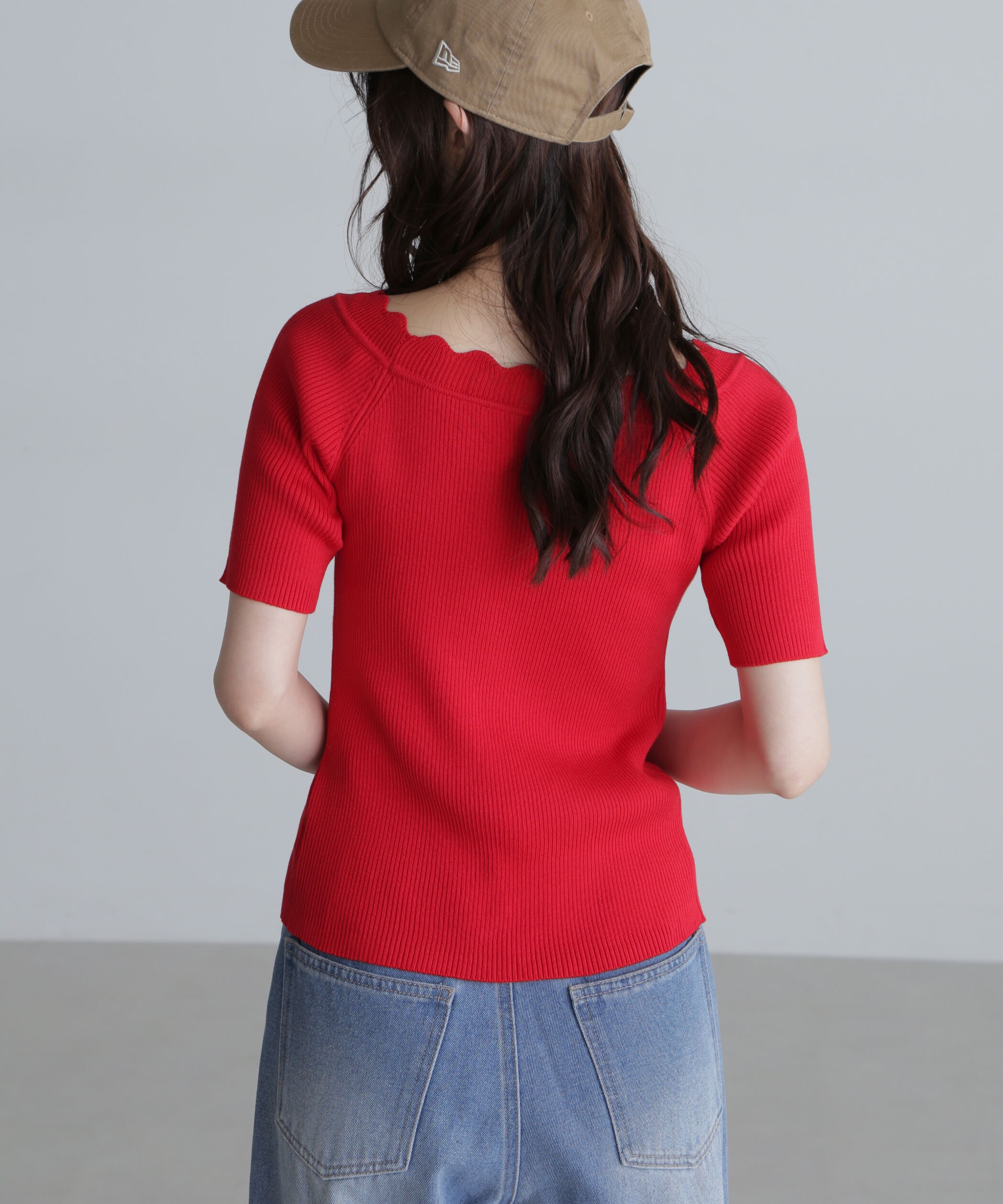  「２ＷＡＹオフショルスカラップニット」|ニット・セーター|