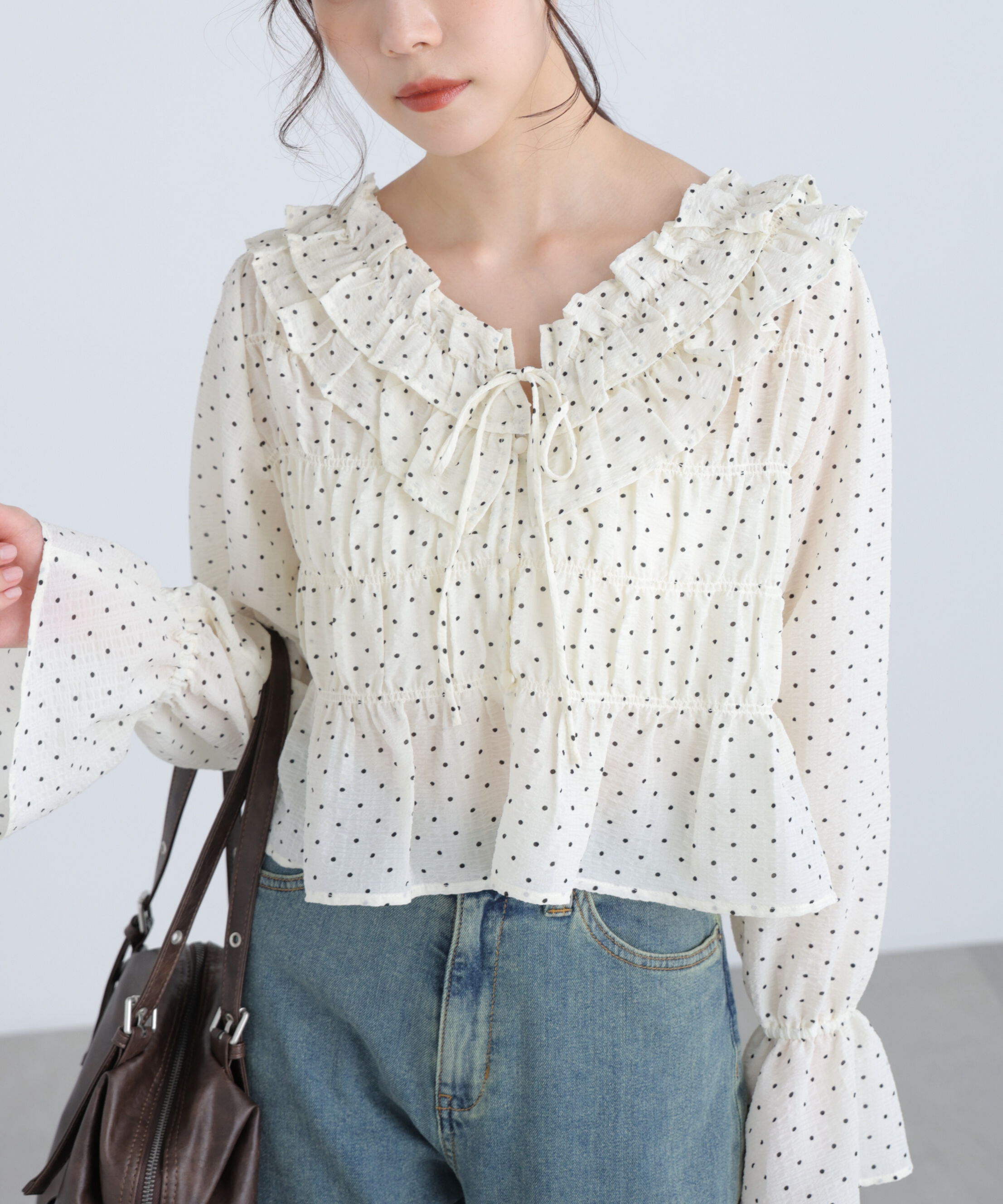  「アソート前後2wayフリルブラウス」|シャツ・ブラウス|オフベースド 1