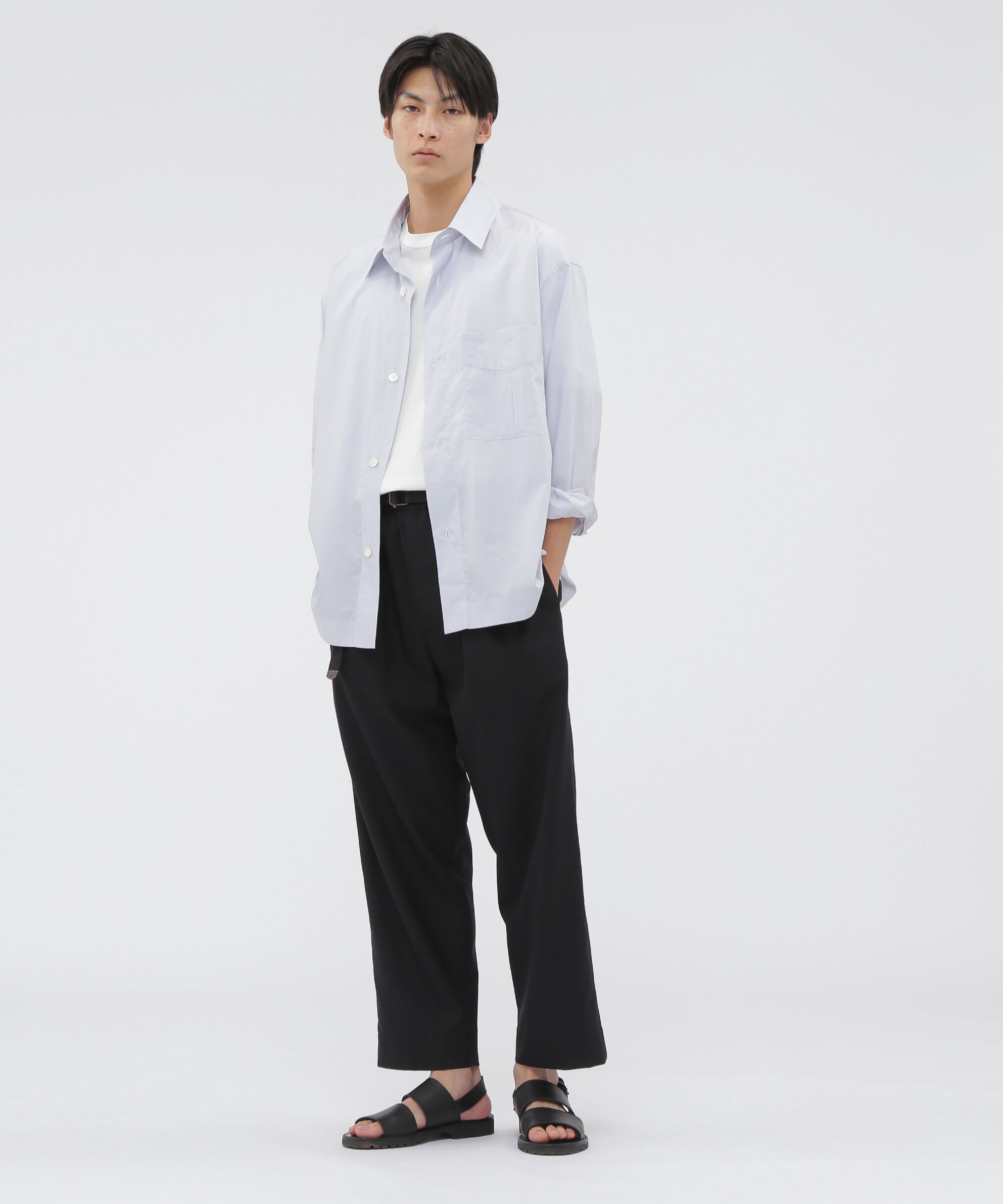 MARGARET HOWELL「SUMMER WOOL TROUSERS」|その他|BLACK