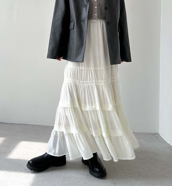 archives「ジョーゼットタックティアードスカート」|スカート|