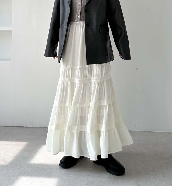 archives「ジョーゼットタックティアードスカート」|スカート|