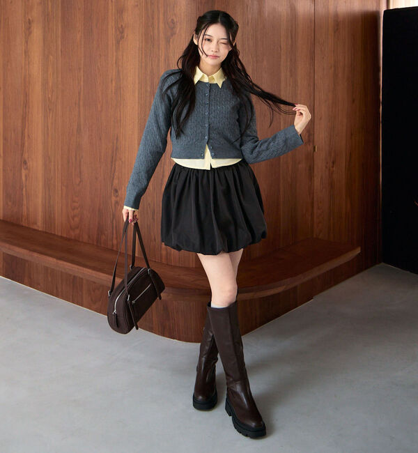 archives「ケーブルニットＣＤ&times;シャツＳＥＴ」|カーディガン|