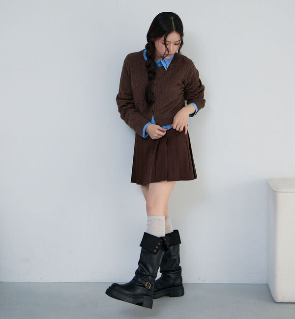 archives「ケーブルニットＣＤ&times;シャツＳＥＴ」|カーディガン|