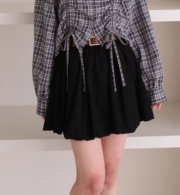 archives「コットンライクバルーンミニＳＫ」|スカート|BLACK