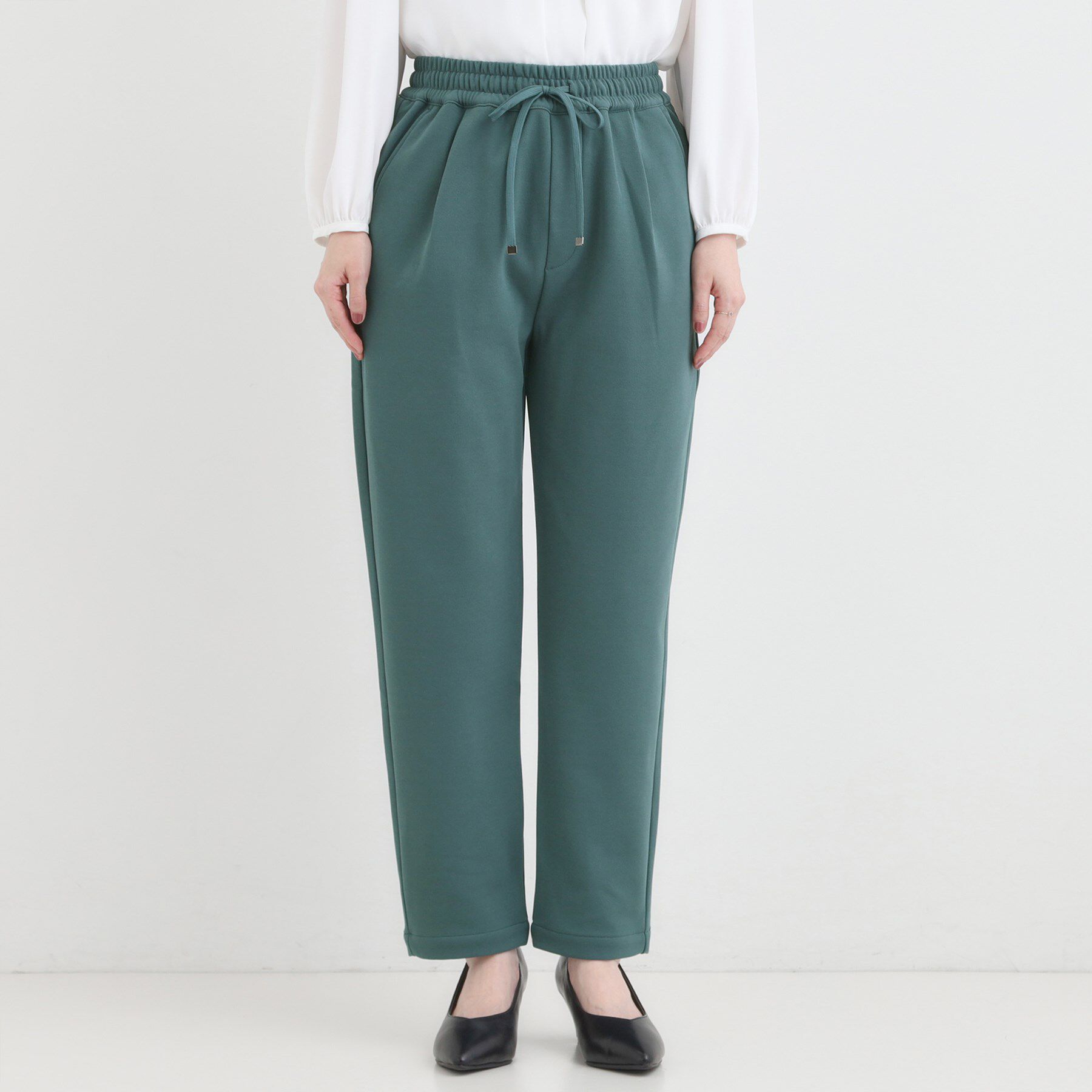 SHOO･LA･RUE「【S-LL/股上深め】裏起毛スマートイージーパンツ」|その他|