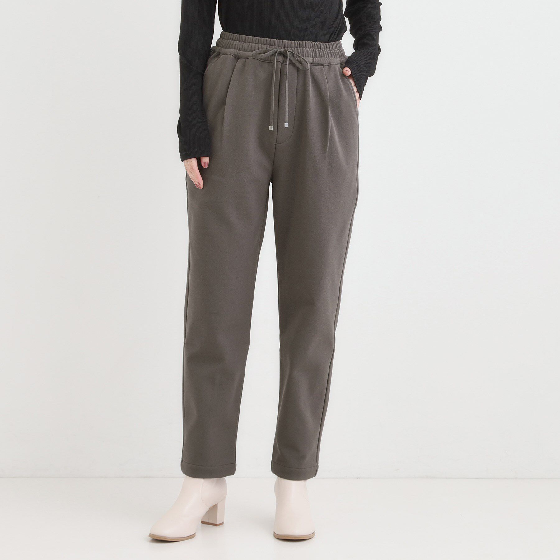 SHOO･LA･RUE「【S-LL/股上深め】裏起毛スマートイージーパンツ」|その他|