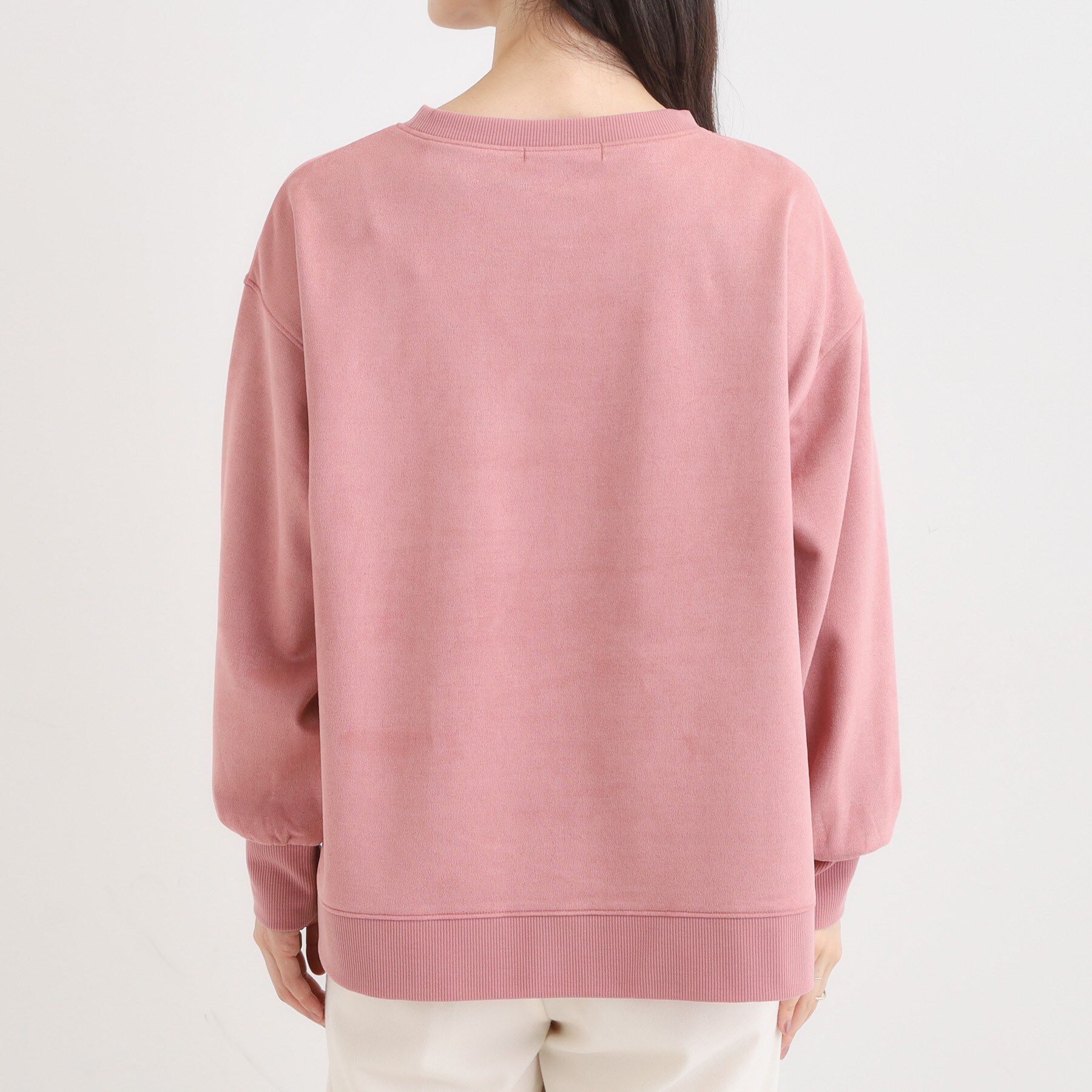 SHOO･LA･RUE「【S-LL】なめらかタッチが癖になる スエード調トップス」|Tシャツ・カットソー|