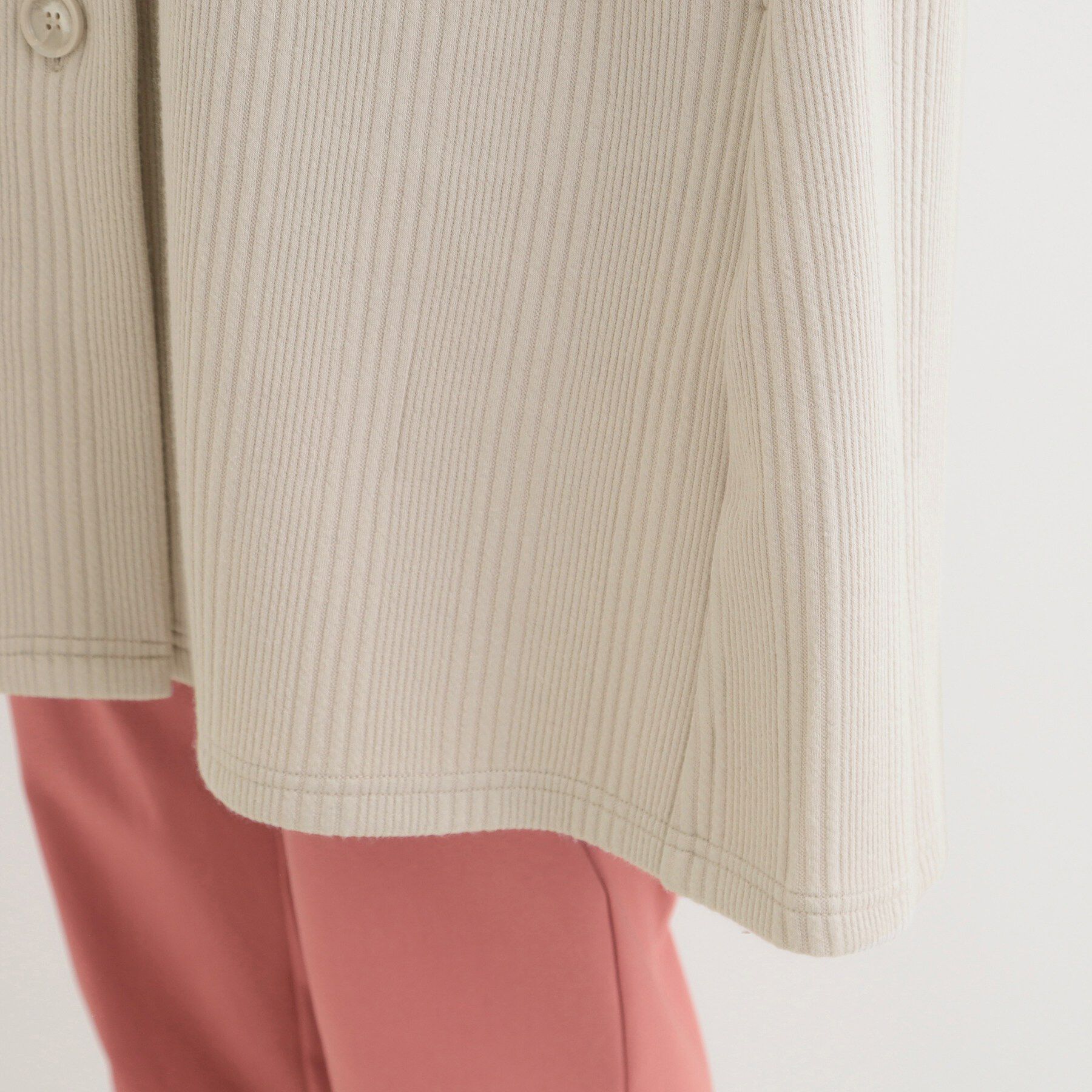 SHOO･LA･RUE「【S-LL】体型をカバーしながらスマートに魅せる。ストライプジャカード コーディガン」|その他|