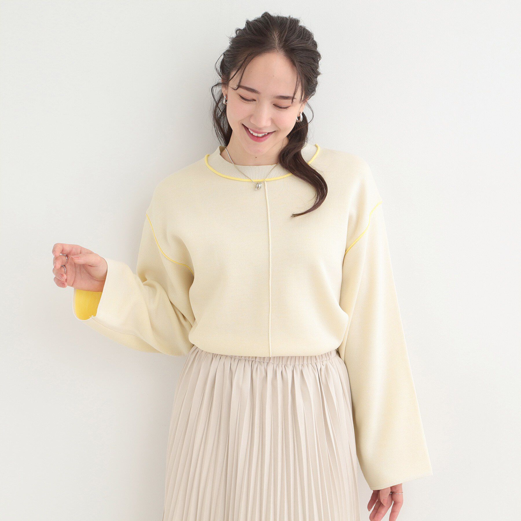 SHOO･LA･RUE「ダブルフェイス配色ニット」|ニット・セーター|