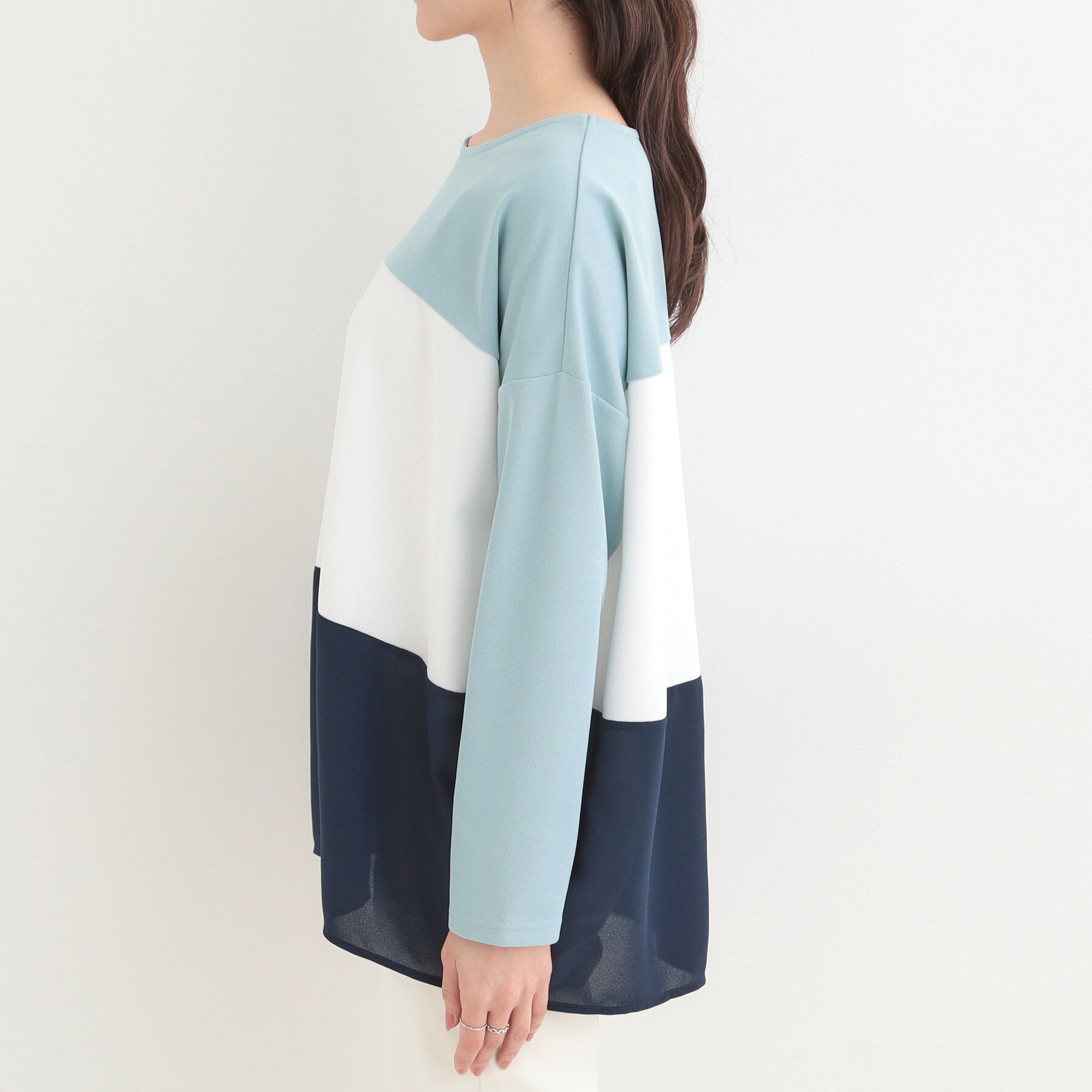 SHOO･LA･RUE「3段切り替え配色トップス」|Tシャツ・カットソー|