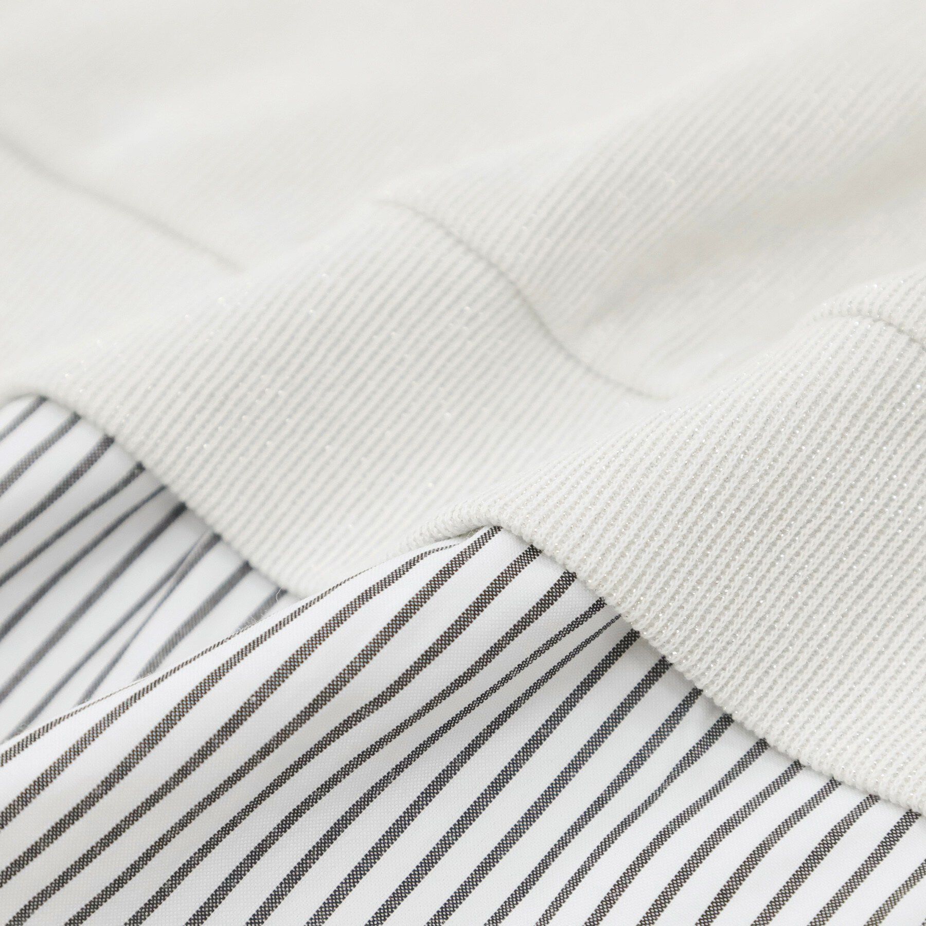 SHOO･LA･RUE「1枚でサマ見え ラメニットソーレイヤード風トップス」|Tシャツ・カットソー|