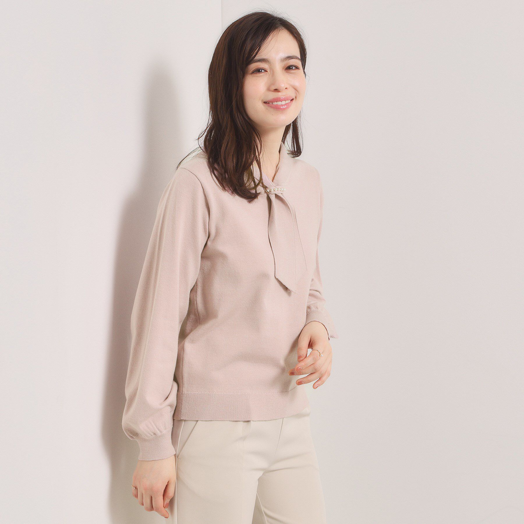 ITS&rsquo;DEMO「【手洗い可】総針ボウタイニット」|ニット・セーター|