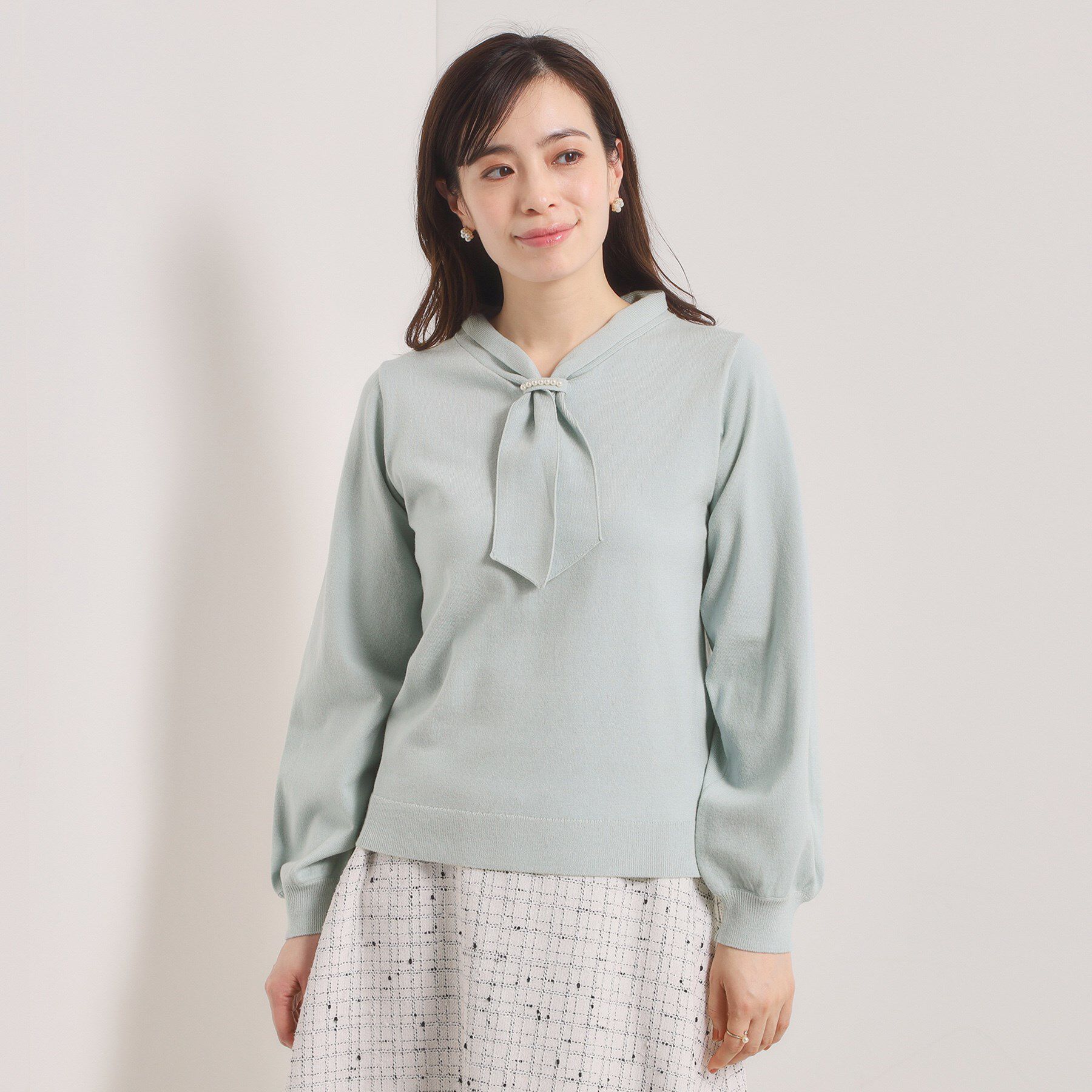 ITS&rsquo;DEMO「【手洗い可】総針ボウタイニット」|ニット・セーター|