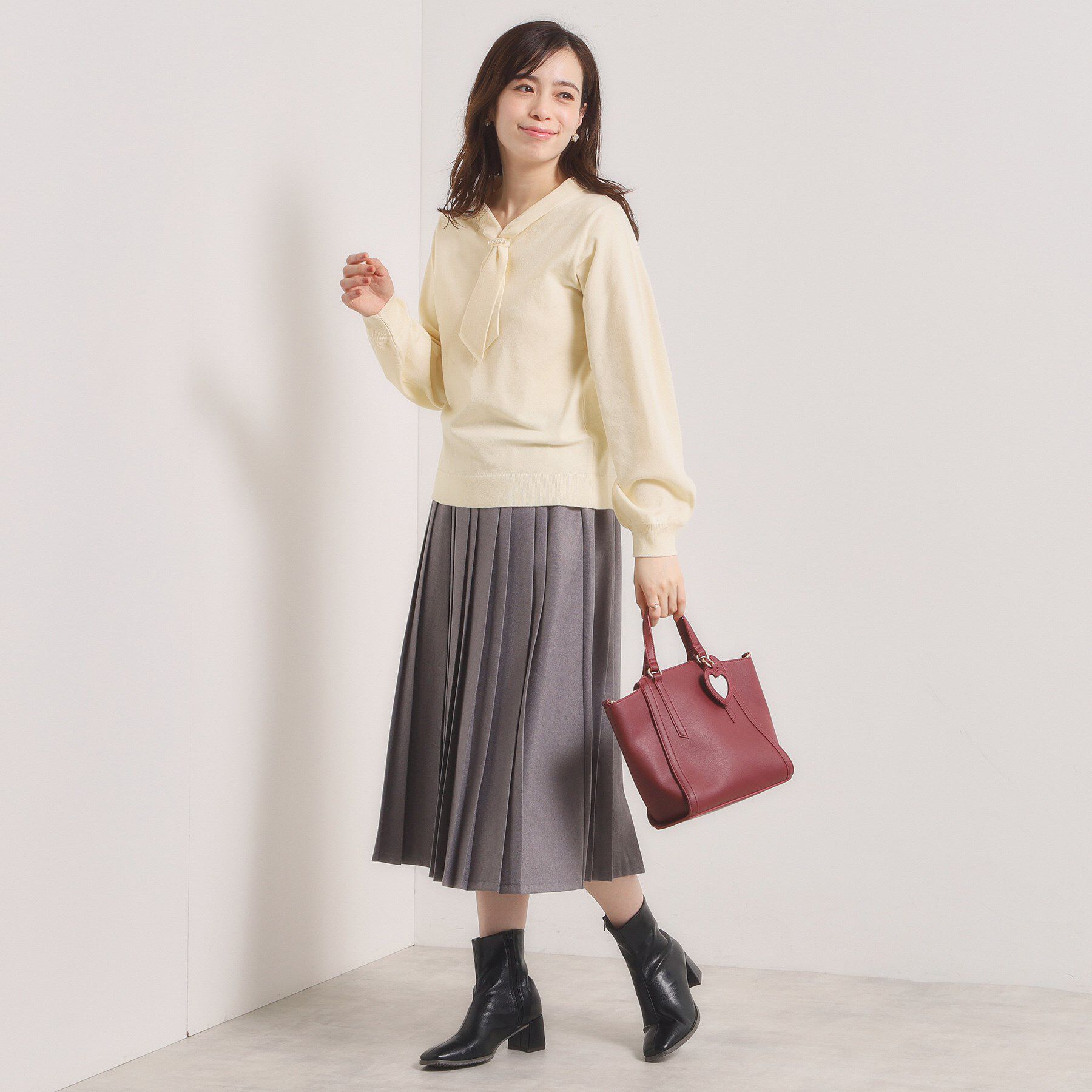 ITS&rsquo;DEMO「【手洗い可】総針ボウタイニット」|ニット・セーター|