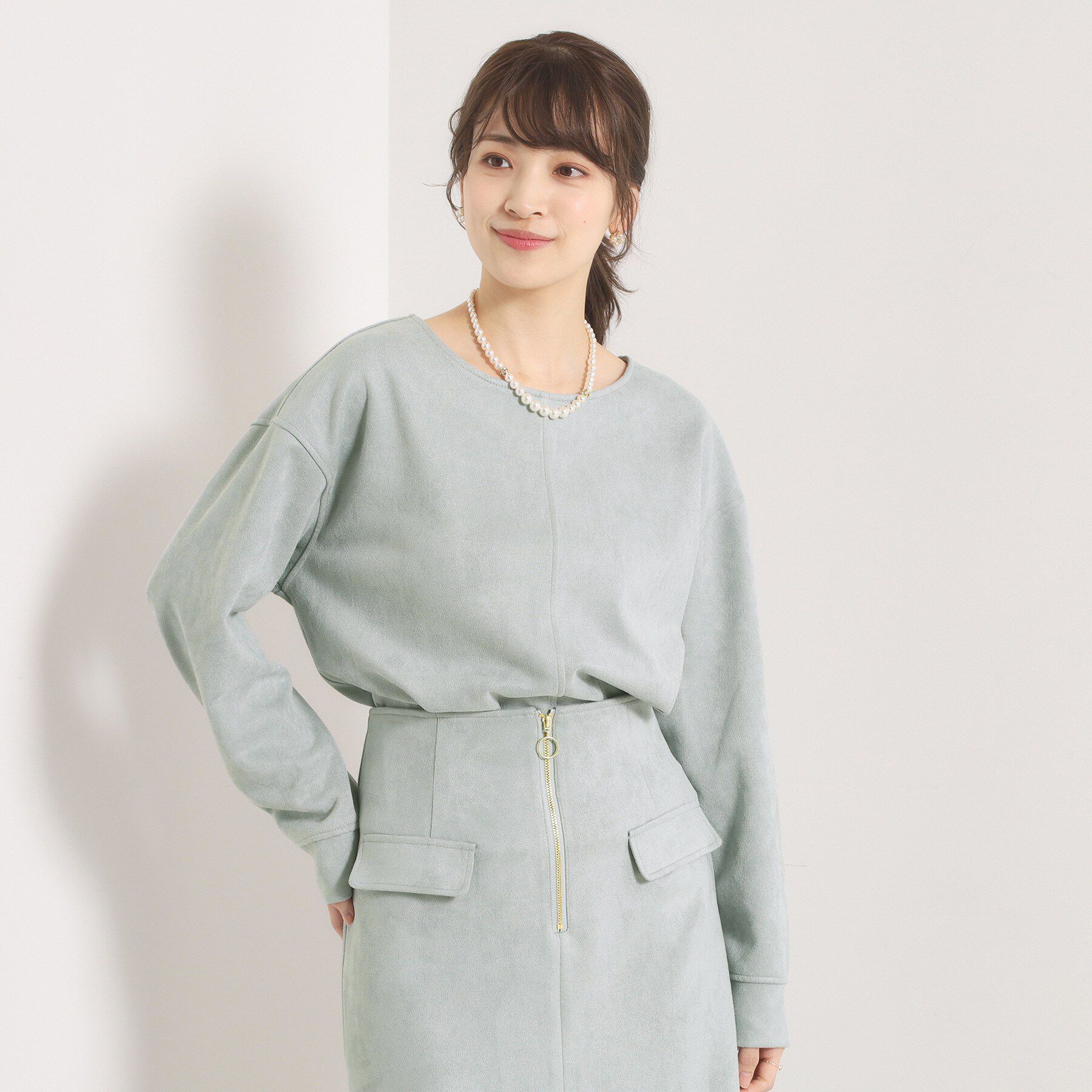 ITS&rsquo;DEMO「【セットアップ可／手洗い可】カットスエードプルオーバー」|Tシャツ・カットソー|