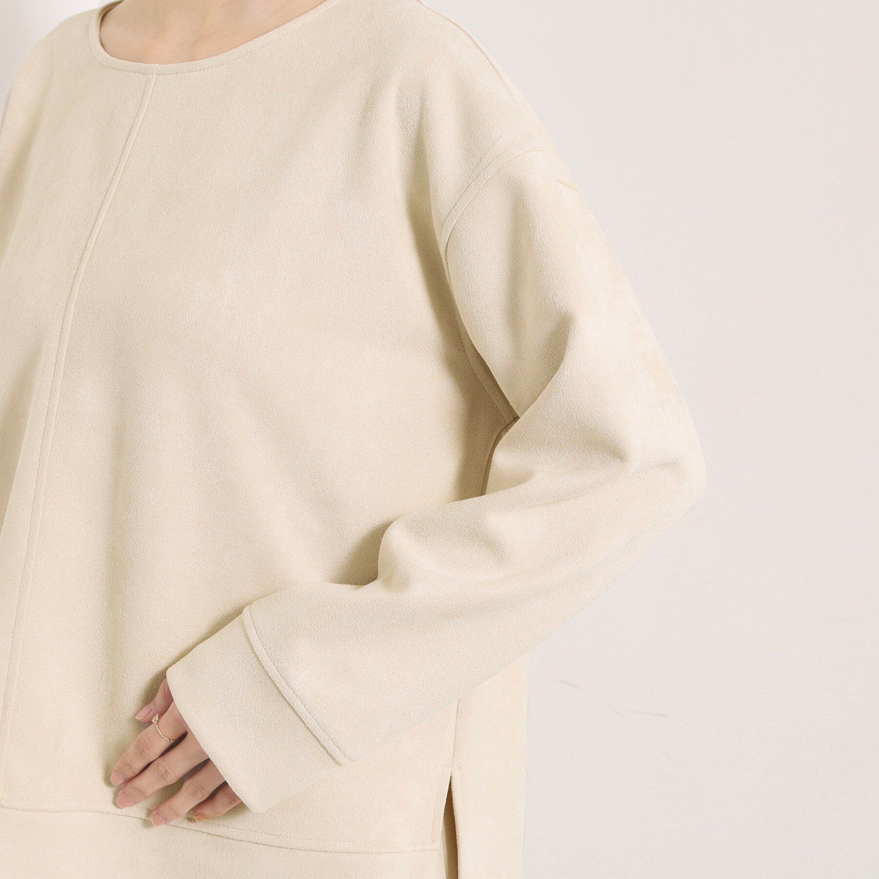 ITS&rsquo;DEMO「【セットアップ可／手洗い可】カットスエードプルオーバー」|Tシャツ・カットソー|