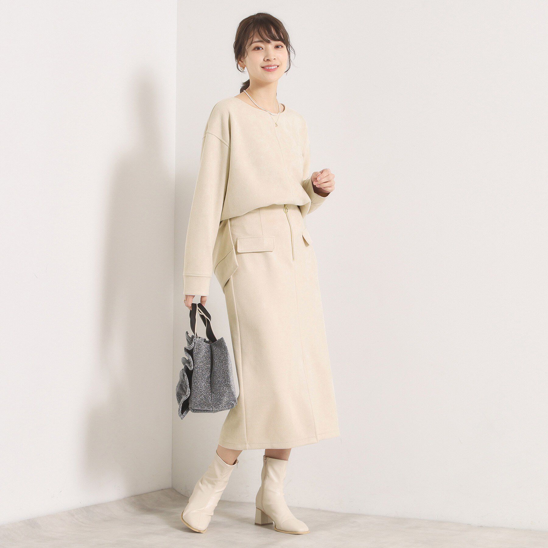 ITS&rsquo;DEMO「【セットアップ可／手洗い可】カットスエードプルオーバー」|Tシャツ・カットソー|