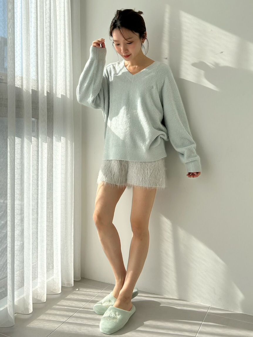 SNIDEL HOME「Vネックニット&times;ショートパンツセットアップ」|ルームウェア|