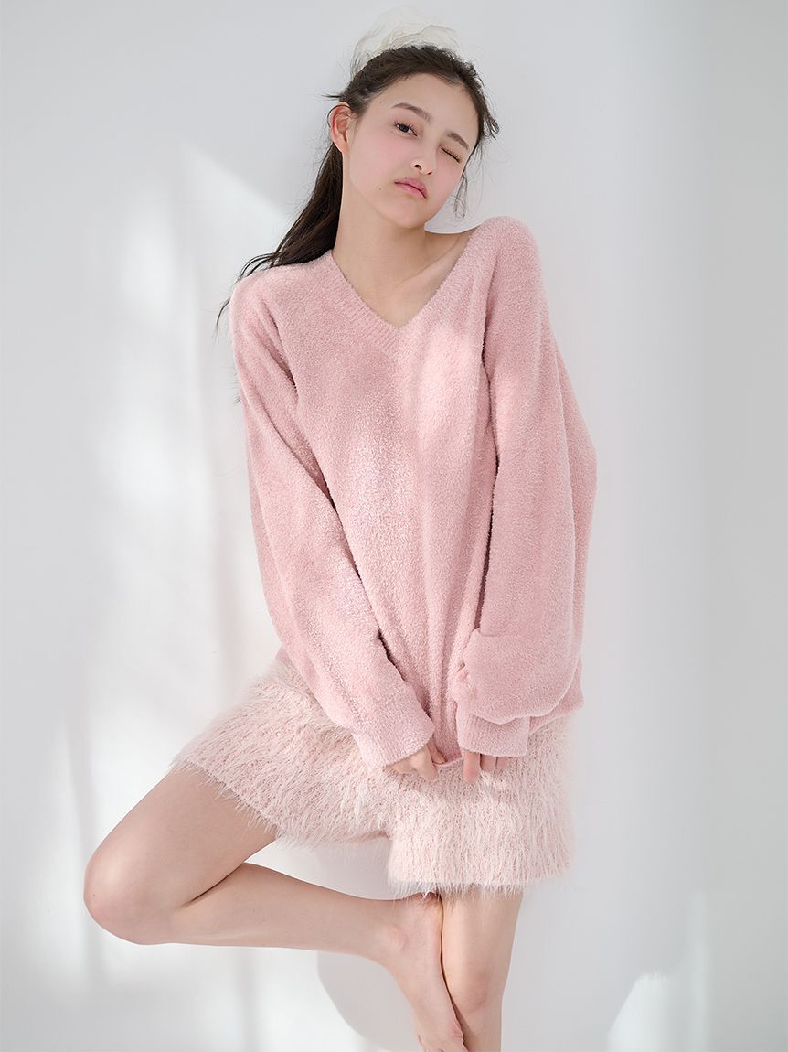 SNIDEL HOME「Vネックニット&times;ショートパンツセットアップ」|ルームウェア|