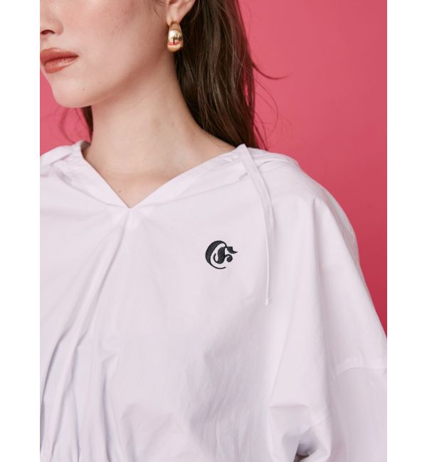 EVRIS「ワンポイントフードデザインクロップドシャツ」|シャツ・ブラウス|