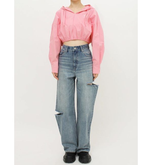 EVRIS「ワンポイントフードデザインクロップドシャツ」|シャツ・ブラウス|