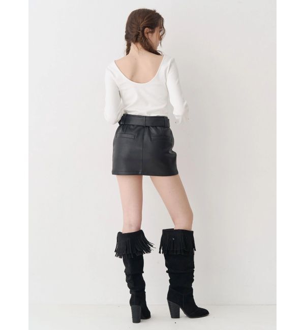 EVRIS「フリンジデザインロングブーツ」|ロングブーツ|