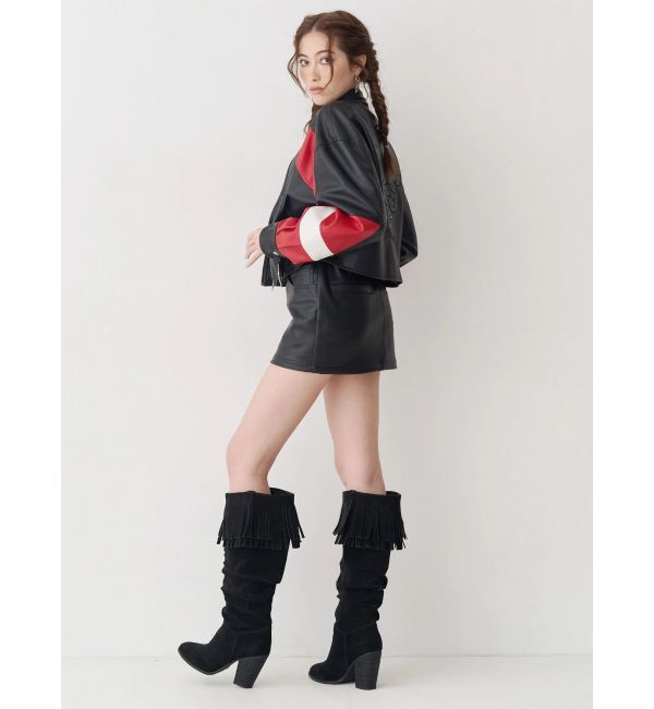 EVRIS「フリンジデザインロングブーツ」|ロングブーツ|