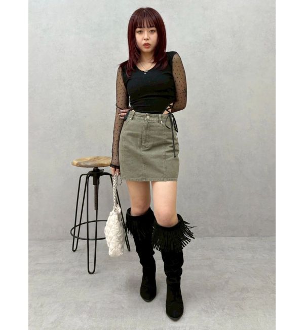 EVRIS「フリンジデザインロングブーツ」|ロングブーツ|