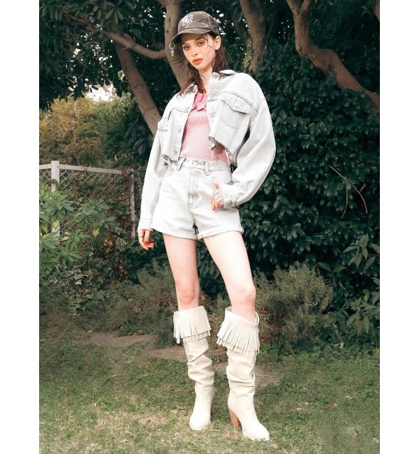 EVRIS「フリンジデザインロングブーツ」|ロングブーツ|