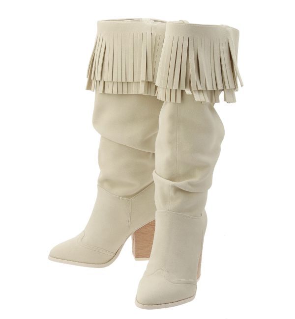 EVRIS「フリンジデザインロングブーツ」|ロングブーツ|