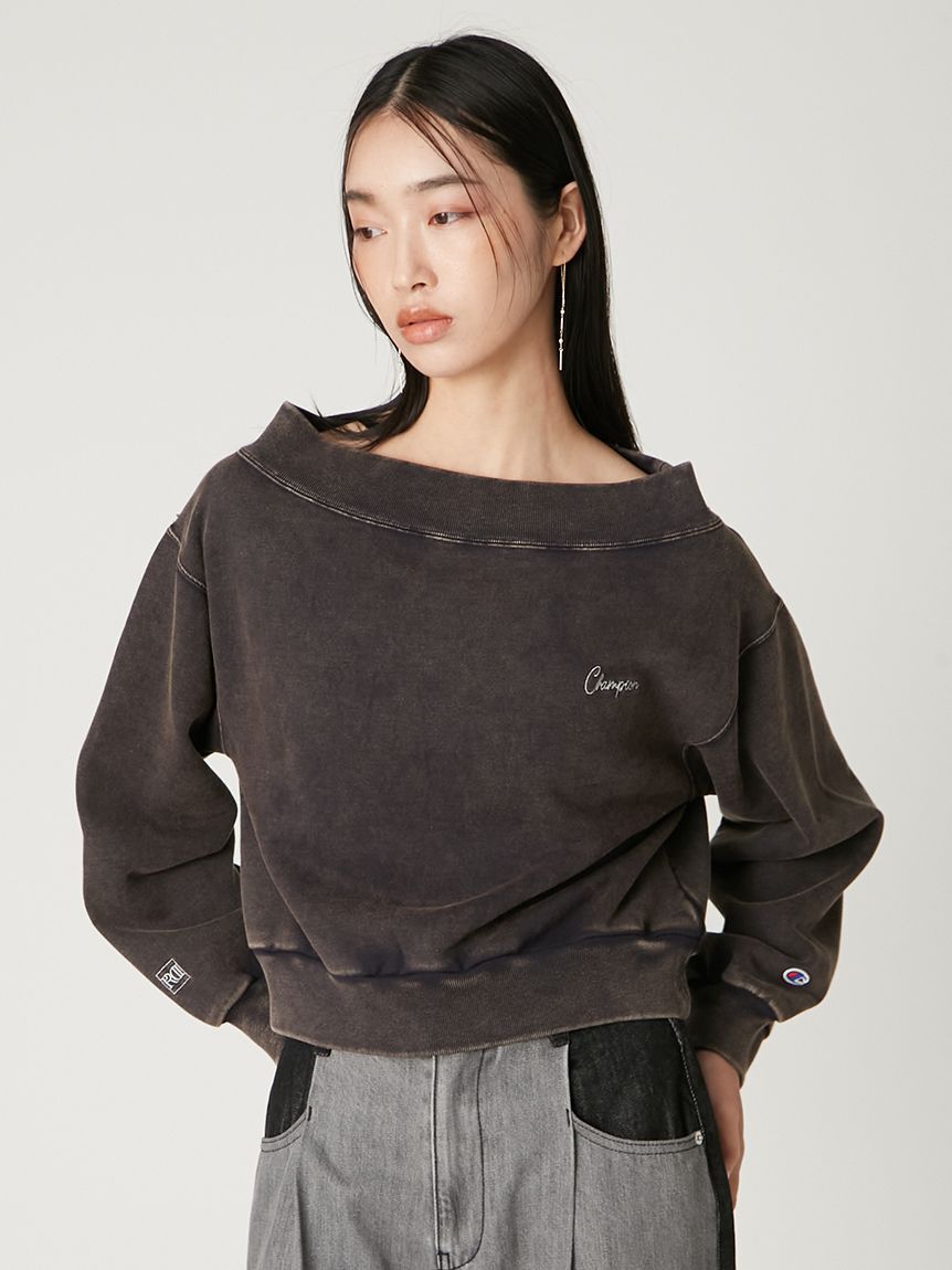 FRAY I.D「【FRAY I.D｜Champion】オフショルスウェット」|スウェット・ジャージ|
