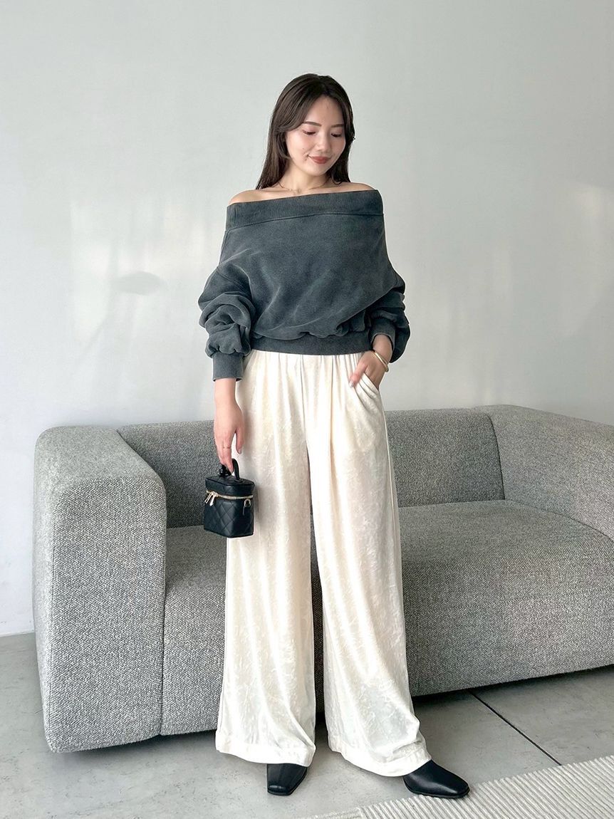 FRAY I.D「【FRAY I.D｜Champion】オフショルスウェット」|スウェット・ジャージ|