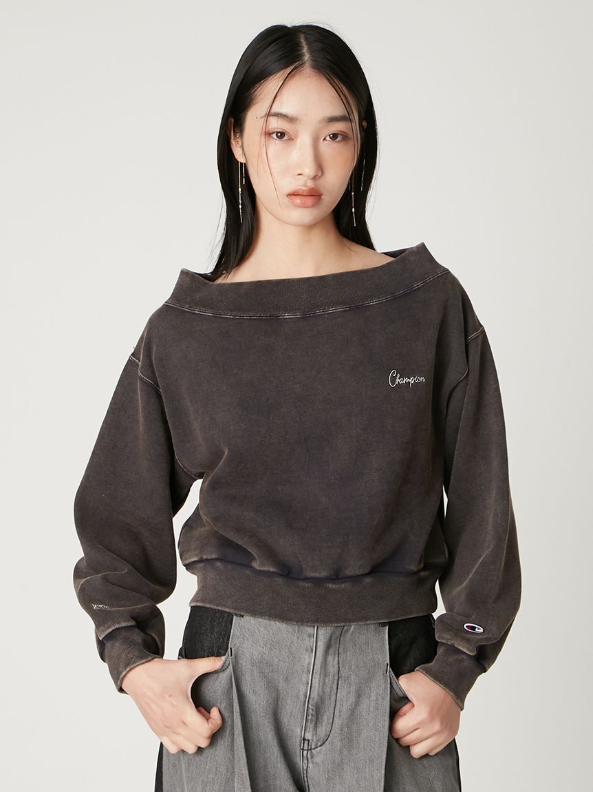 FRAY I.D「【FRAY I.D｜Champion】オフショルスウェット」|スウェット・ジャージ|