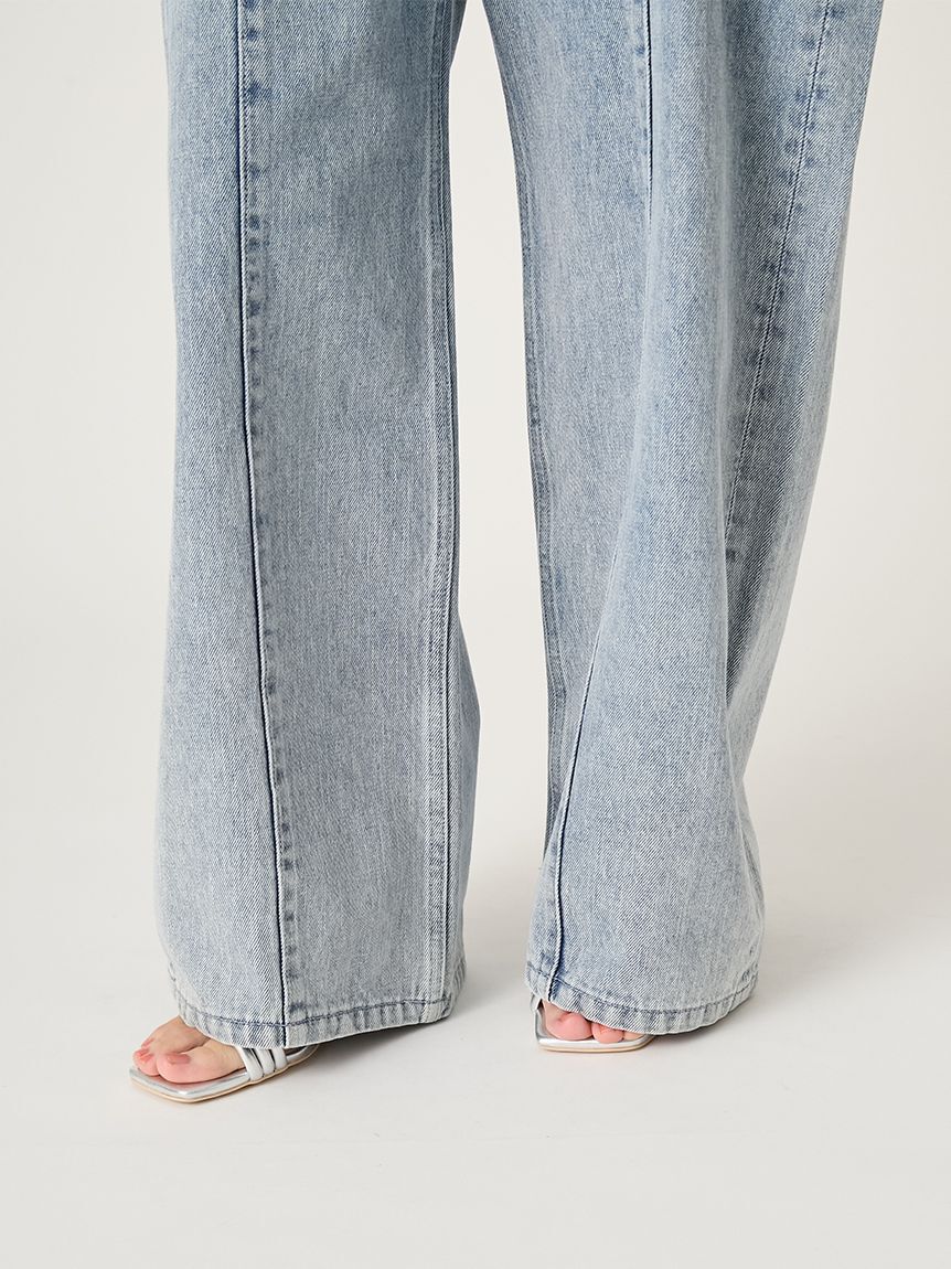 FRAY I.D「【00サイズあり】カットアウトバレルデニムパンツ」|デニム|