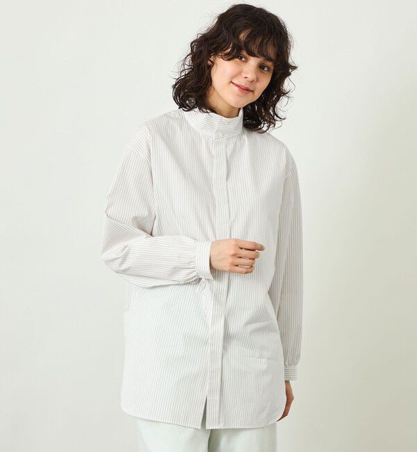 MACKINTOSH PHILOSOPHY「【GREY LABEL】THOMAS MASONスタンドカラーシャツ」|シャツ・ブラウス|グリーン