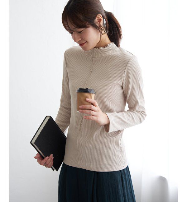 ikka「前後2WAY三角テレコプルオーバー」|Tシャツ・カットソー|ライトグレー