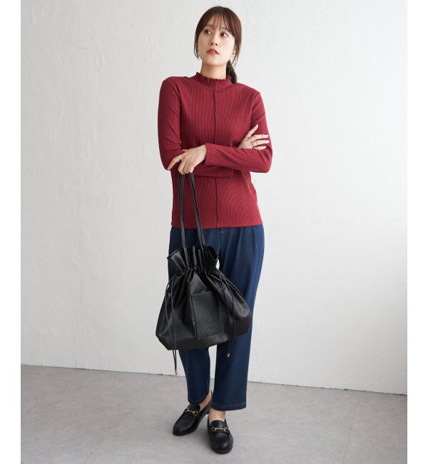 ikka「前後2WAY三角テレコプルオーバー」|Tシャツ・カットソー|