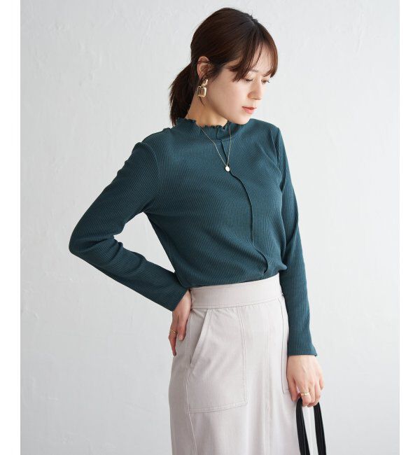 ikka「前後2WAY三角テレコプルオーバー」|Tシャツ・カットソー|