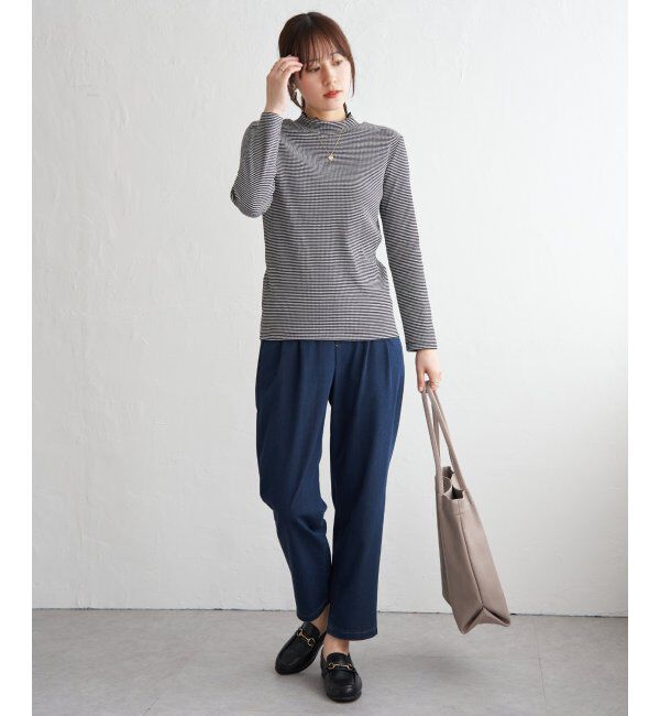 ikka「前後2WAY三角テレコプルオーバー」|Tシャツ・カットソー|