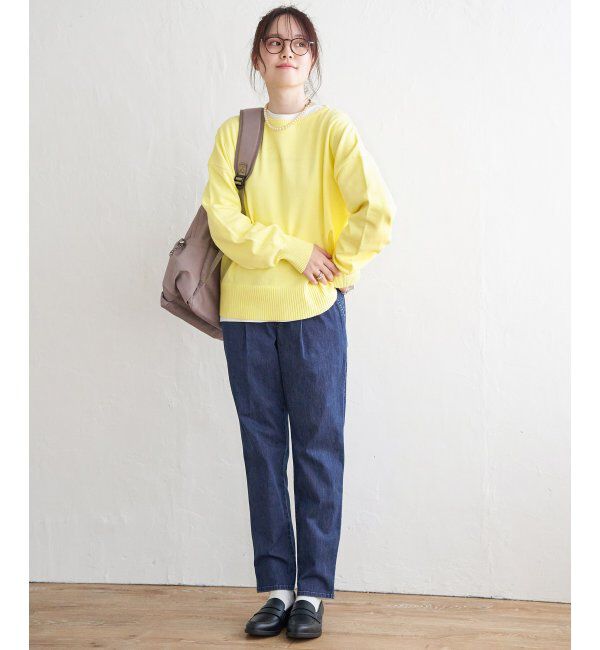 Lbc with Life「コットンPドロップショルダーニット」|カーディガン|